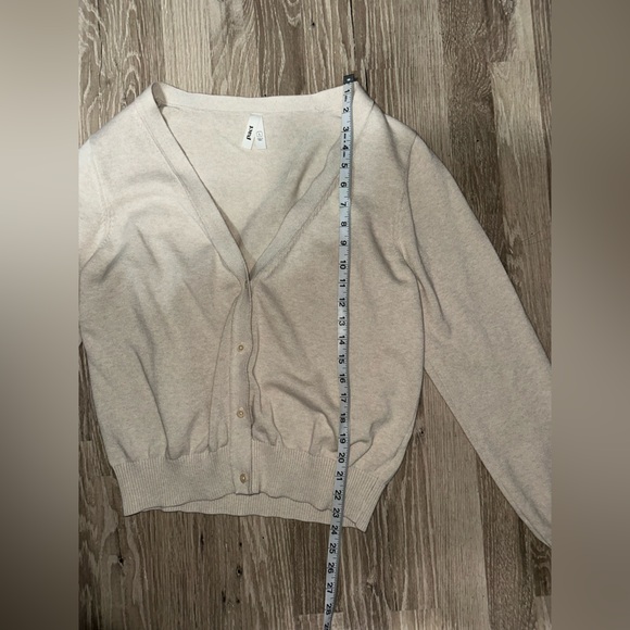 Pact Classic Fine Knit Cardigan - Sandshell Heather Large - Picture 5 of 8